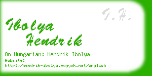 ibolya hendrik business card